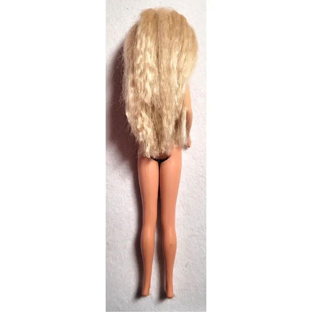 Vintage 80s Mattel Jazzie Doll Purple Lavender Eyes Blonde Hair Nude TNT Body